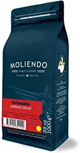 Moliendo Finest Coffee Colombia Supremo Decaf (Kafeinsiz) Yöresel Kahve (Çekirdek) 1000 g