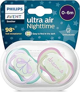 Philips Avent Ultra Air Gece Emziği 0-6 Ay, 2’li Paket, Kız