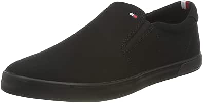 Tommy Hilfiger ICONIC SLIP ON SNEAKER Erkek Spor Ayakkabı, Siyah, 42