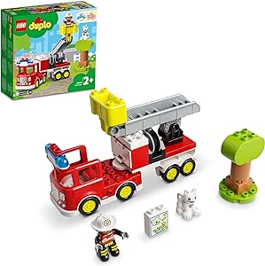 LEGO® DUPLO® Kurtarma İtfaiye Kamyonu 10969-2 Yaş ve Üzeri Çocuklar için Işıklı ve Sirenli İtfaiye Kamyonu İçeren Oyuncak Yapım Seti (21 Parça)