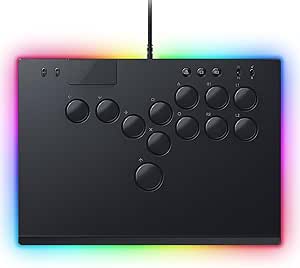 Razer Kitsune – PS5 ve PC için optik tüm düğmeli arcade kontrol cihazı (4 hassas hareket tuşlu düzen, düz doğrusal optik anahtarlar, ince, taşınabilir gövde) Siyah