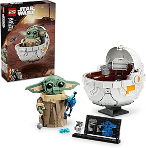 LEGO Star Wars: The Mandalorian Uçan Bebek Arabalı Grogu 75403-10 Yaş ve Üzeri Kız ve Erkek Çocuklar için Yaratıcı Oyuncak Yapım Seti, Doğum Günü Hediyesi (1048 Parça)