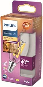 Philips Lighting 871951432437400 LED EEK D (A – G) E14 mum şeklinde 3.4W = 40W sıcak beyaz (Ø x U) 35mm
