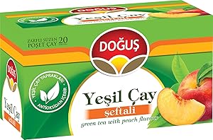 Doğuş Yeşil Çay, Şeftali Aromalı, 12’li Paket (12 x 20 Adet)