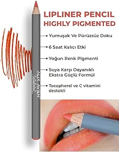 ALIX AVIEN Uzun Süre Kalıcı Dağılma Yapmayan Nemlendirici Dudak Kalemi – Lipliner Pencil 14 Pomegranate Flower