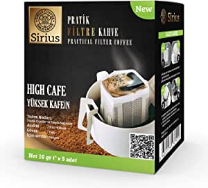 Sirius Premium Pratik Filtre Kahve Yüksek Kafein (5 Ad.)