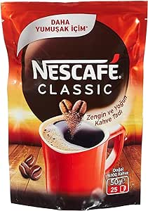Nescafe Classic Çözünebilir Kahve Ekopaket, 50 g x 12