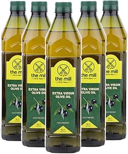 The Mill Natürel Sızma Zeytinyağı 1 L PET Şişe (5’li Paket) – Soğuk Sıkım – %100 Doğal – Uluslararası Lezzet Enstitüsü 2021/2022/2023 Yılı Üstün 3 Yıldız Lezzet Ödülü – Maks. Asitlik %0,8 – Veganlara Uygun