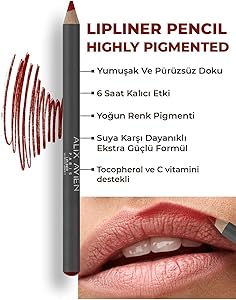 ALIX AVIEN Uzun Süre Kalıcı Dağılma Yapmayan Nemlendirici Dudak Kalemi – Lipliner Pencil 16 Red Carpet