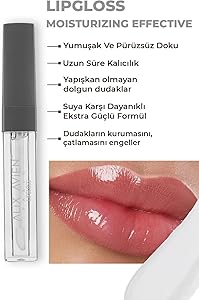ALIX AVIEN Uzun Süre Kalıcı Yapışkan His Bırakmayan Nemlendirici Dudak Parlatıcısı – Lipgloss 07 Glossy Purity
