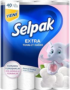 Selpak Extra 40’lı Pamuklu Pudra Kokulu Tuvalet Kağıdı