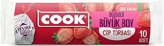 Cook Büzgülü Kokulu Büyük Boy Çöp Torbası (Çilek)