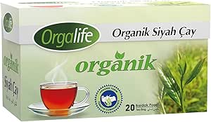 Karali Orgalife Organik Bardak Poşet Siyah Çay, 20’li