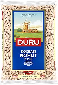 Duru Yerli Koçbaşı Nohut (8 mm) 2000g – Yüksek Lif ve Protein Kaynağı, Düşük Şeker, Seçkin Mahsul