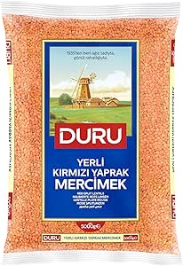 Duru Kırmızı Yaprak Mercimek 5 Kg, Yüksek Lifli, Protein Kaynağı, Yerli Üretim, Kolay Pişen