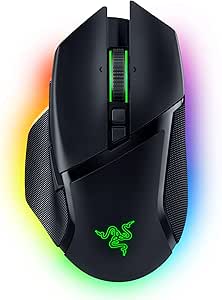 Razer Basilisk V3 Pro – Kablosuz Oyun Mouse’u (Razer HyperScroll Tilt Wheel, Focus Pro 30K Optik Sensör, HyperSpeed Kablosuz, 13 Bölgeli Chroma Aydınlatma, 10+1 Programlanabilir Düğme) Siyah