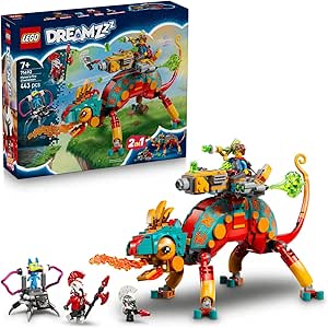 LEGO DREAMZzz Mateo’nun Ateş Bukalemunu 71492-7 Yaş Üzeri Kız ve Erkek Çocuklar için Mateo ve Zero Minifigürleri ve Logan, Z-Blob ve Sibercik Figürleri İçeren Yaratıcı Oyuncak Yapım Seti (443 Parça)