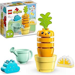 LEGO DUPLO İlk Büyüyen Havucum 10981-18 Ay ve Üzeri Küçük Çocuklar İçin Eğitici Oyuncak Yapım Seti (11 Parça)