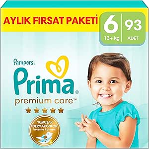 Prima Bebek Bezi Premium Care 6 Numara 93 Adet Aylık Fırsat Paketi