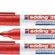 edding 360 XL beyaz yazı tahtası kalemi, kırmızı, 3’lü set, yeniden doldurulabilir