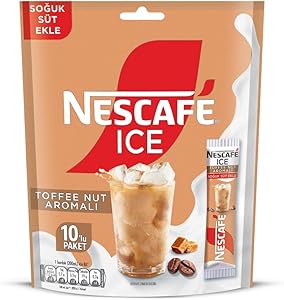 Nescafé Ice – Toffee Nut Aromalı 120’li Paket 12 x (10×10.5 G)