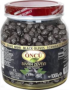 📌 Öncü Siyah Zeytin XL-L (201-260) 1 kg