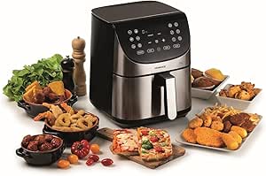 Kenwood Airfryer XXXL Inox HFM80.000SS – 7 Litre Geniş Hazne Kapasitesi, 1700 Watt, Dijital Dokunmatik Ekran, 12 Farklı Programlama, Meyve Kurutma Özelliği
