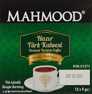 Mahmood Coffee Hazır Türk Kahvesi Şekerli (9 Gr x 12 Adet)