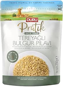 Duru Pratik Hazır Yemek – Tereyağlı Bulgur Pilavı 250g, Doğal ve Katkısız | Hızlı ve Lezzetli