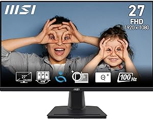 MSI 27″ PRO MP275 Kurumsal Monitör, Flat, FHD, IPS, 100Hz, 1ms, Anti-Glare, Siyah