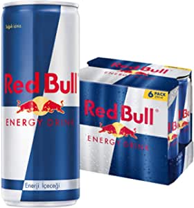 Red Bull Enerji İçeceği 250 ml (1 Paket, 250 ml x 6 Adet)