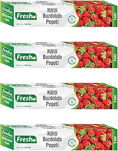 Fresh-Up Kilitli Buzdolabı Poşeti Seti 23x31cm 8’li 4 paket toplam 32 adet