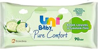 Uni Baby Pure Comfort Bebek Losyonlu ve Salatalık Özlü Islak Mendil 12×90 1080 Yaprak