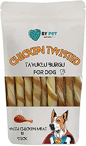 Tavuk Sargılı Burgu Köpek Ödül Maması, Köpek Ödül Kemiği, Chicken Twisted, 10 Sticks