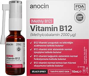 anocin Methyl Cobalamin B12 Sprey 1000 mcg 2000 ug 10 ml