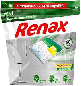 Renax Bulaşık Makinesi Kapsül Deterjanı 60 Adet