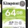 Kingston 64GB SDXC Clas10 UHSI SDS2/64GB Hafıza kartı