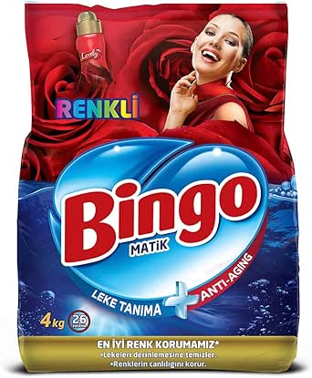 Bingo Toz Çamaşır Deterjanı Renkli 4 kg 1 ADET