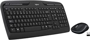 Logitech MK330 Kablosuz Klavye ve Mouse Seti, Multimedya Tuşları, Sıvı Dökülmesine Dayanıklı, 10 m Kullanım Mesafesi, Türkçe Q Klavye, Siyah