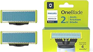 Philips Norelco Orijinal OneBlade Sürtünme Önleyici Yedek Bıçaklar, 2 Adet, QP225/80