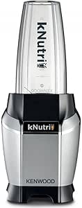 Kenwood Nutri Smoothie Blender BSP70.180SI – 600 Watt, Paslanmaz Çelik Bıçak, Dayanıklı Al Götür Şişe, 1 Adet 700 ml 1 Adet 600 ml Hazne, 2 Kapak, Plastik Gövde, (30x20x20 mm)