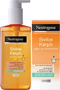 neutrogena sivilce karşıtı temizleme jeli 200 ml+nemlendirici (50 ml)