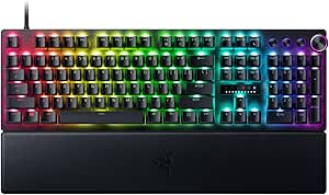 Razer Huntsman V3 Pro – Analog Optik E-Spor Klavye – Razer Snap Tap & Hızlı Ateş Tetikleyici (Çok Fonksiyonlu Dijital Düğme, Dokulu Doubleshot PBT Tuş Başlıkları) ABD Düzeni | Siyah