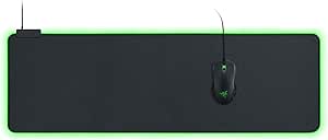 Razer Goliathus Extended Chroma – RGB aydınlatmalı ekstra büyük yumuşak XXL oyun faresi altlığı (kablo tutucu, kumaş yüzey, kapitone kenar, tüm fareler için optimize edilmiş) siyah