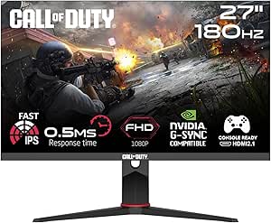 GAMEON Call Of Duty 27″ FHD 180Hz, 0,5ms, Pivot, Fast IPS, HDR Ready, HDMI 2.1, PS5 uyumlu Siyah Oyuncu Monitörü