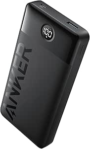 Anker 326 Powerbank (20.000 mAh, 15W, 2-Port), Yüksek Kapasite, Dijital Ekran ve Kompakt Tasarım, Çift Yönlü Çıkış