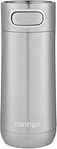Contigo Luxe Autoseal Termos Bardak 360 ml, Paslanmaz Çelik, 5 Saat Sıcak 12 Saat Soğuk, Sızdırmaz, Gri