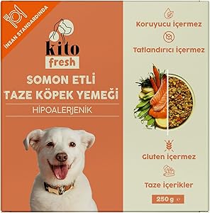 Kito Fresh Somon Etli Taze Köpek Yemeği, 250gr