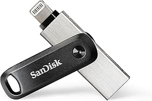 SanDisk 256 GB iXpand Flash Drive Go for iPhone and iPad, SDIX60N-256G-GN6NE