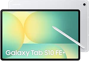 Samsung Galaxy Tab S10 FE+, Wi-Fi Android Tablet, 8GB RAM, 128GB Depolama, 13.1 İnç, 90Hz Ekran, S Pen Dahil, IP68, 10090mAh Batarya, Gümüş (Samsung Türkiye Garantili)